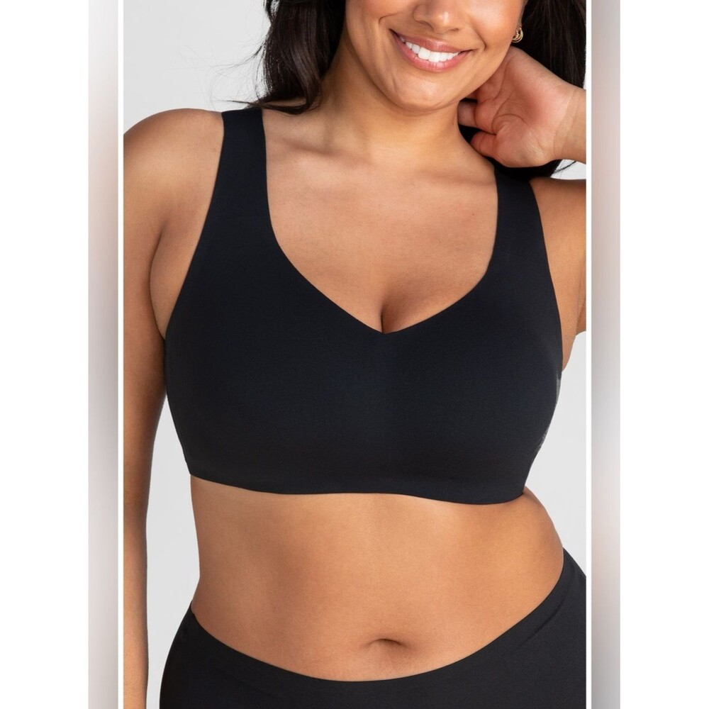 Honeylove Black Supportive Wireless SoftForm Patted Bra 3X Comfy Long-Wear